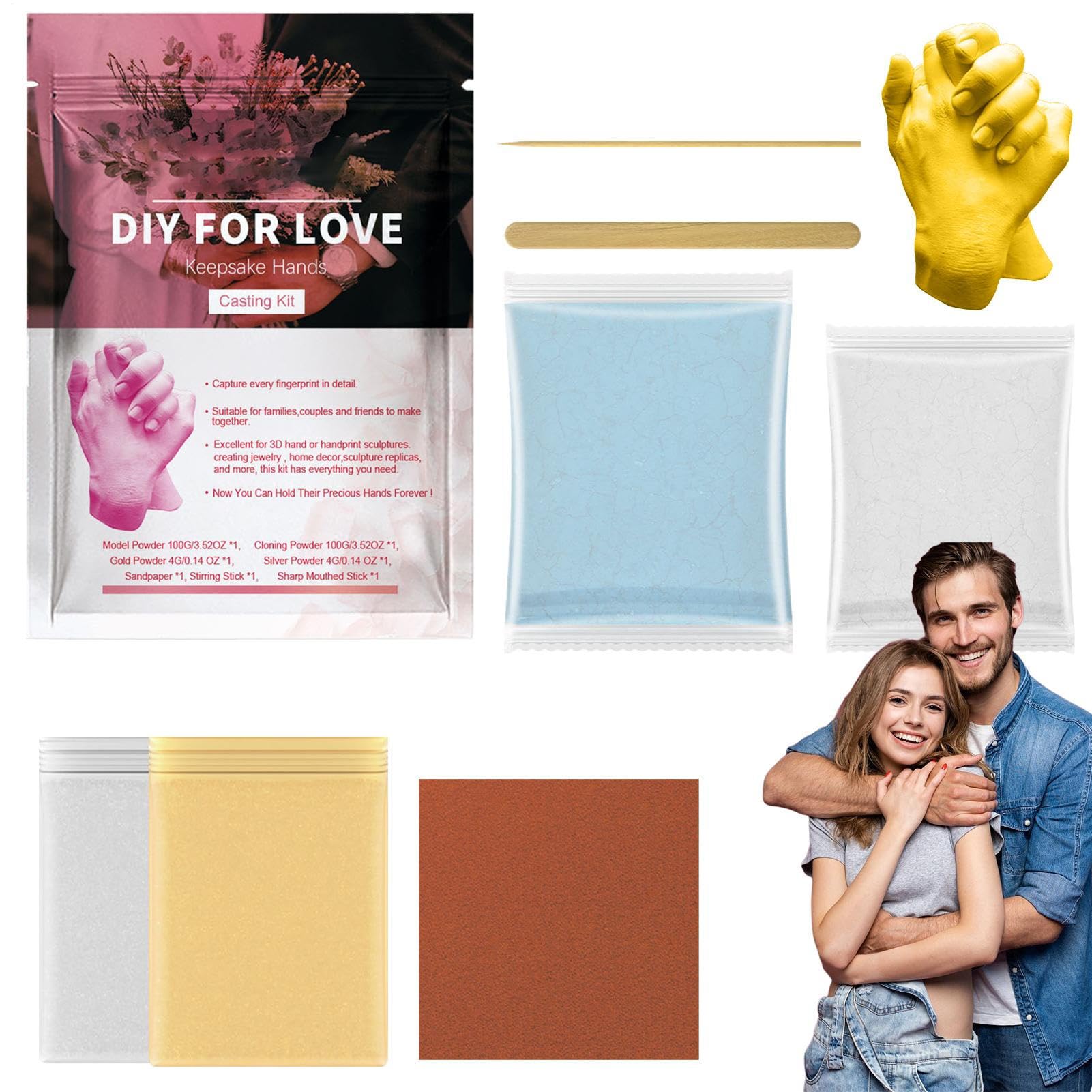 Kit d'empreintes de main pour couples pour votre anniversaire de mariage