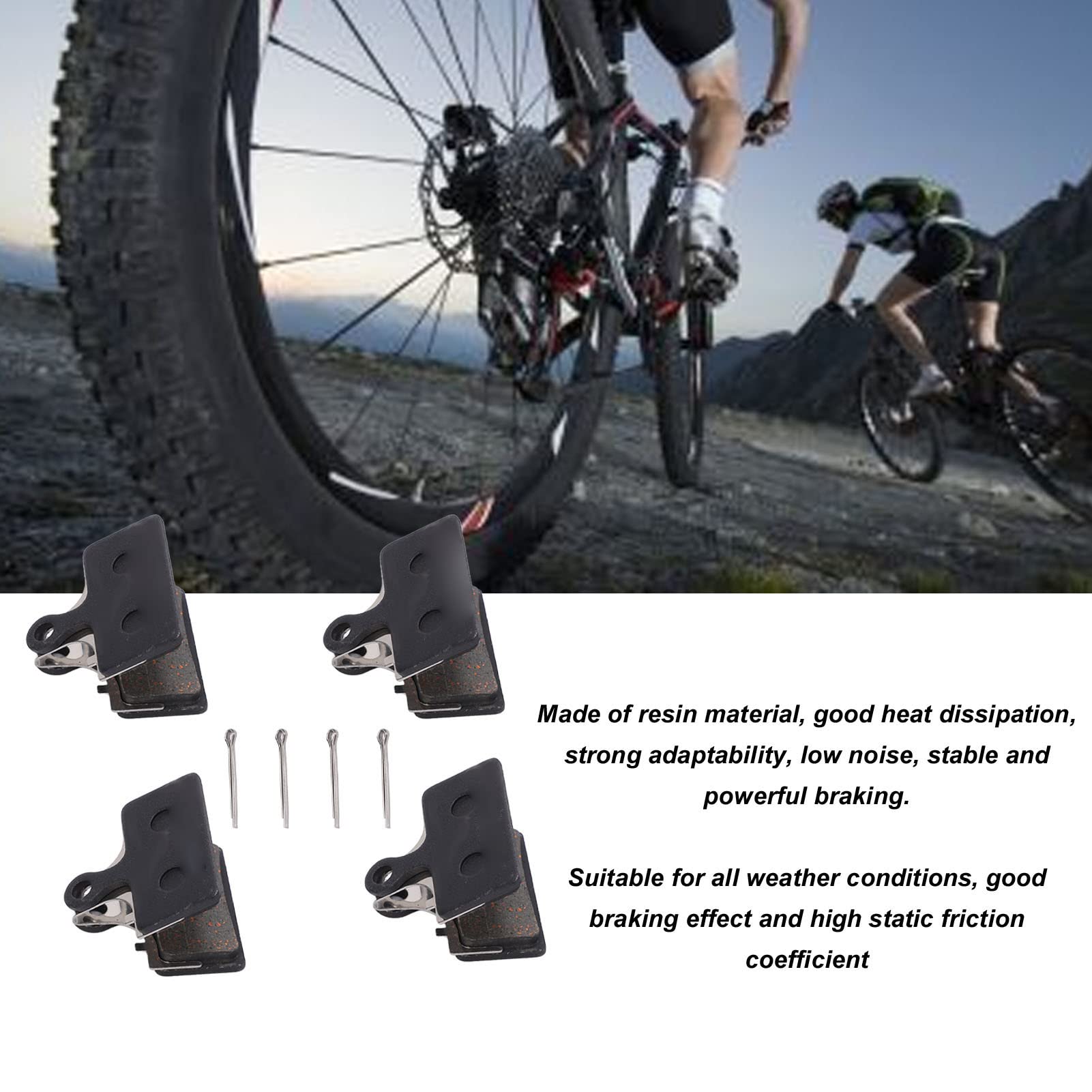 4 Paires De Plaquettes De Frein à Disque Pour Vélo MTB