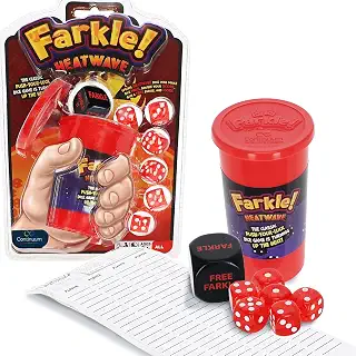 Continuum Farkle Heatwave クラシックダイスゲーム 子供と家族向け 対象年齢6歳以上 旅行サイズ グループパーティーゲーム 2人以上のプレイヤー向け - ティーンや大人へのギフトに