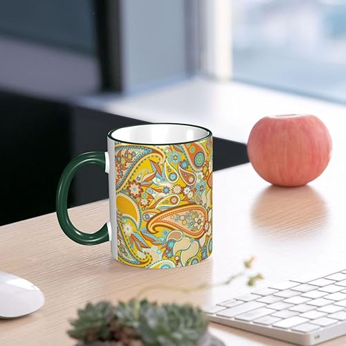 Miniatura 6 de Taza de café vintage de cachemira de cerámica con asa, tazas de té, tazas para café, tazas para beber, regalos para mujeres y hombres, tazas de café