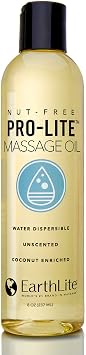 EARTHLITE Massage Oil PRO-LITE Plant-Based, Nut-Free, Unscented, High Performing