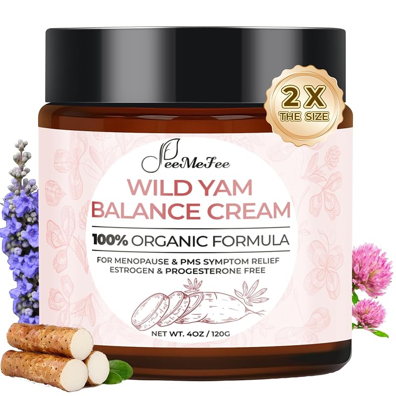 Creme corporal FeeMeFee com raiz de inhame-selvagem, Vitex e trevo-vermelho, 113 g