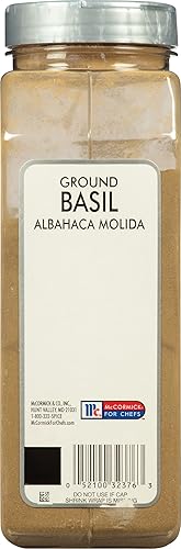 Miniatura 2 de McCormick Culinary Albahaca molida, 12 onzas, un recipiente de 12 onzas de polvo de hoja de albahaca para mejorar el sabor de las salsas a base de
