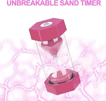 Sand Timer 30 Minute Hourglass, SuLiao Colorful Sand Watch, Lager Pink Sand Clock, Plastic Hour Glass Sandglass Timer for Kids, Games, Classroom, Kitchen, Decoration