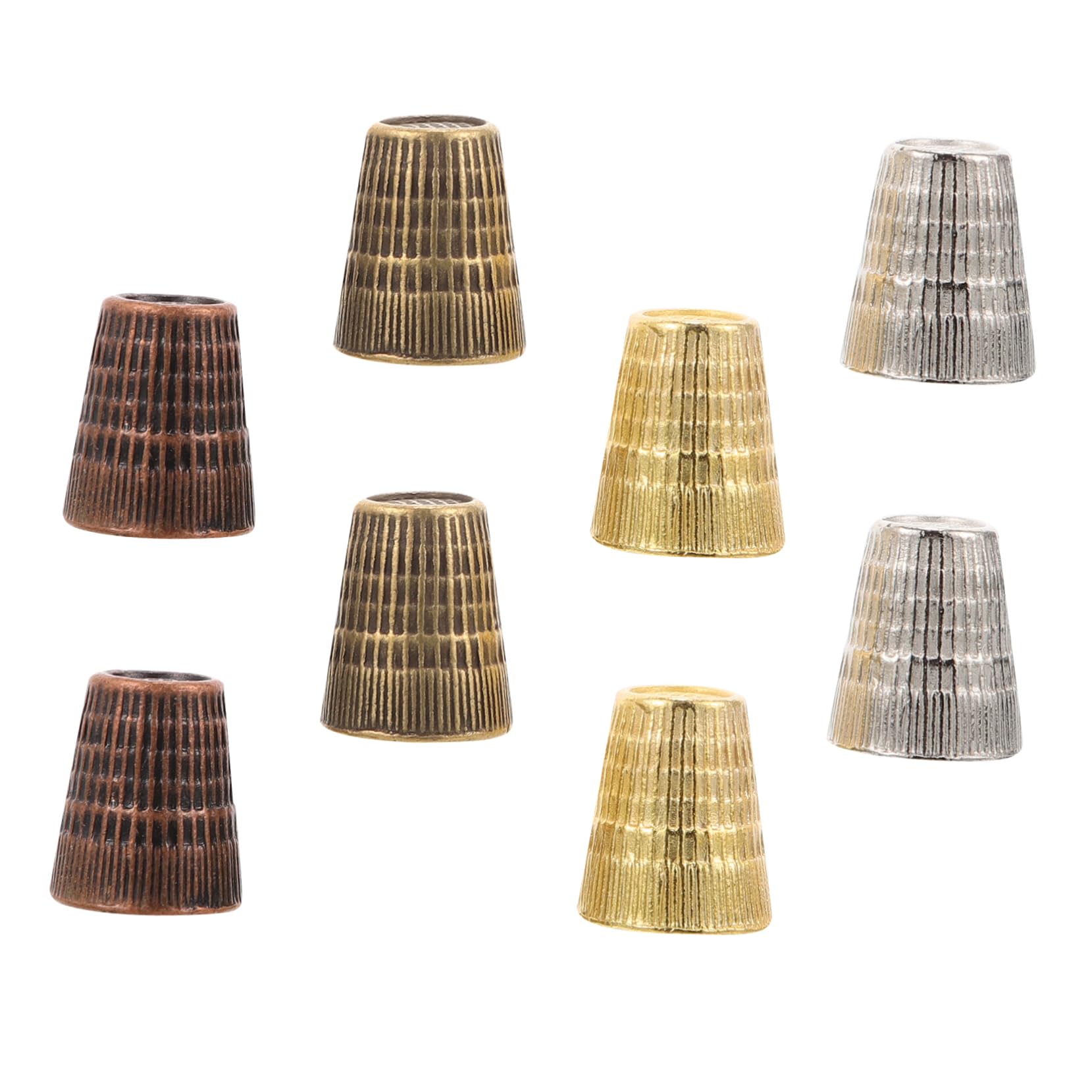 NUOBESTY 5 Sätze Nähwerkzeuge Pädiprotect Schutz Retro-cade Pinnnadel Stiften Stickerei-handwerkswerkzeug Fingerhut Zum Handquilten Wendewerkzeuge Zum Nähen DIY Fingerhut Metall 8 Stück * 5