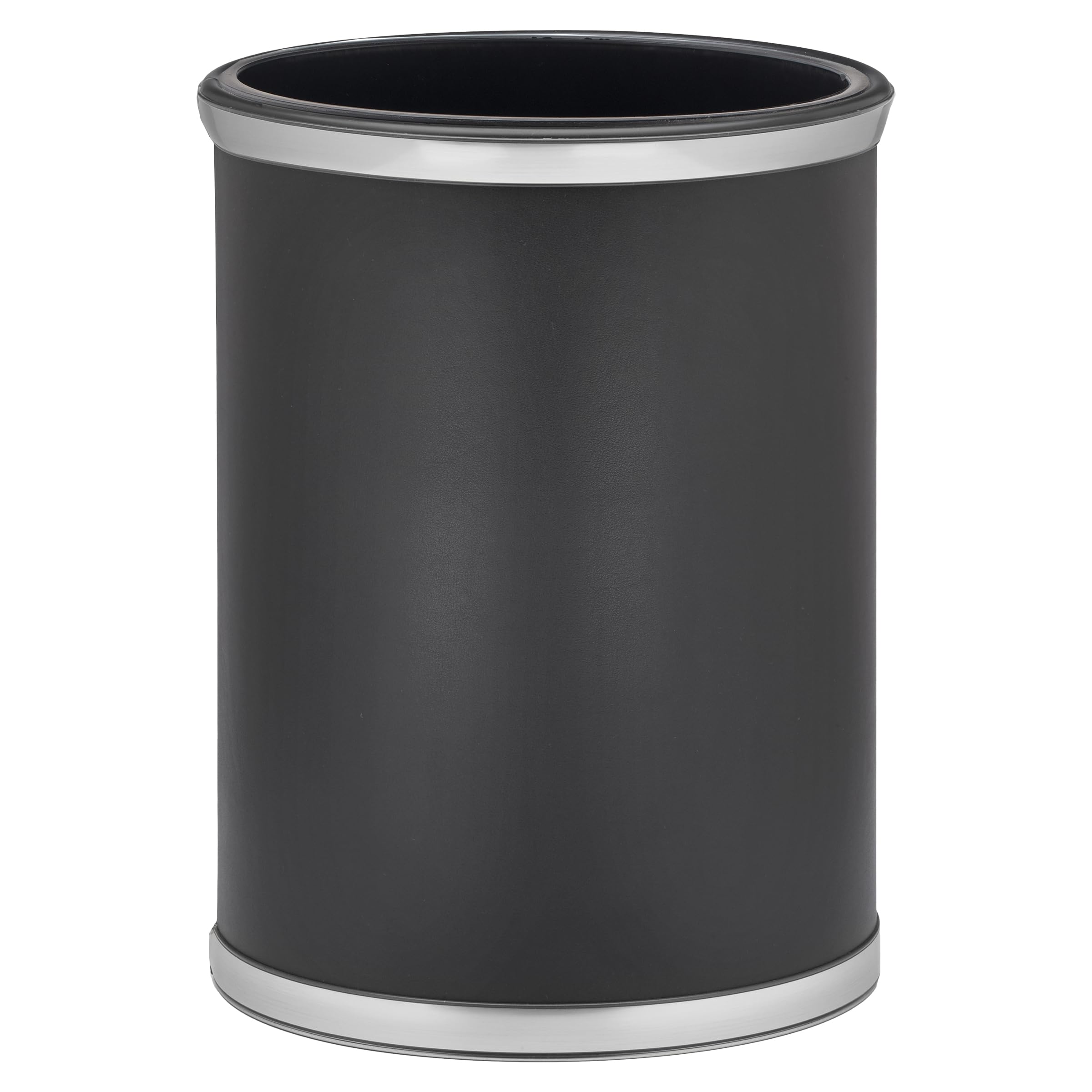 Kraftware Sophisticates Oval Wastebasket with Plastic Liner, Adding Classic Style to the Bathroom and All Other Rooms in the Home or Office, 13 Quart