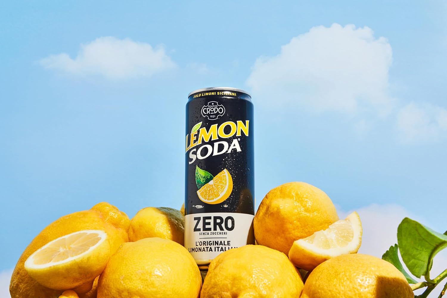 Lemonsoda Zero | Bevanda Gassata al Limone Senza Zuccheri, 24 Lattine da 33 cl, L'originale Limonata Italiana, Rinfrescante, con Succo di Limoni Siciliani, Senza Coloranti - Immagine 4