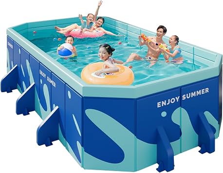 Pool, No Air Pumping, Foldable, For 1.6 - 3.2 m, For 1 - 10 People, Vinyl Pool, Simple Pool, Large Pool, Pet Pool, Leisure Pool, For Children, Family Pool, Ball House, Dogs and Cats, For