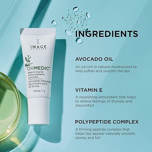 Miniatura 6 de IMAGE Skincare, Ormedic pH Balancing Lip Enhancement Complex, Deep Hydration Lip Plumper Peptides for Fuller Lips