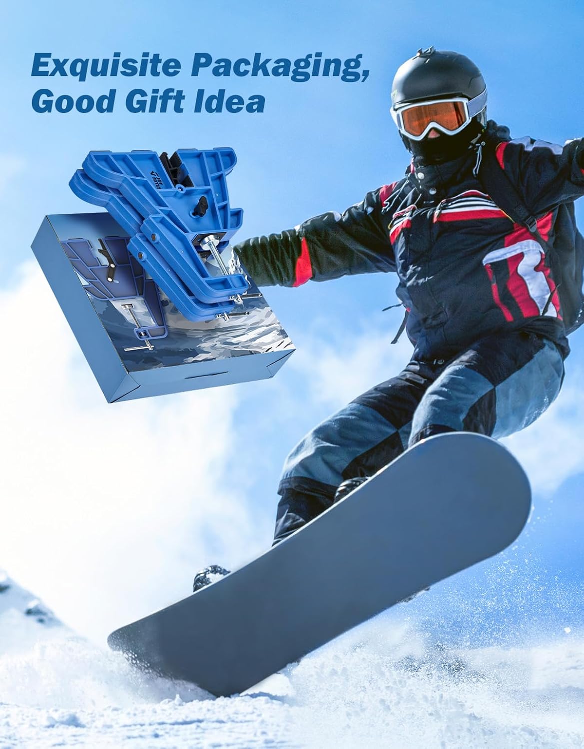 JOYTUTUS Ski and Snowboard Vises for Tuning, Edges and Waxing, Non-Slip Snowboard Clamp with Rubber Pads, Vice Grips for Ski/Snowboard Tuning Equipment，3 Pieces/2 Pieces Set - Image 5