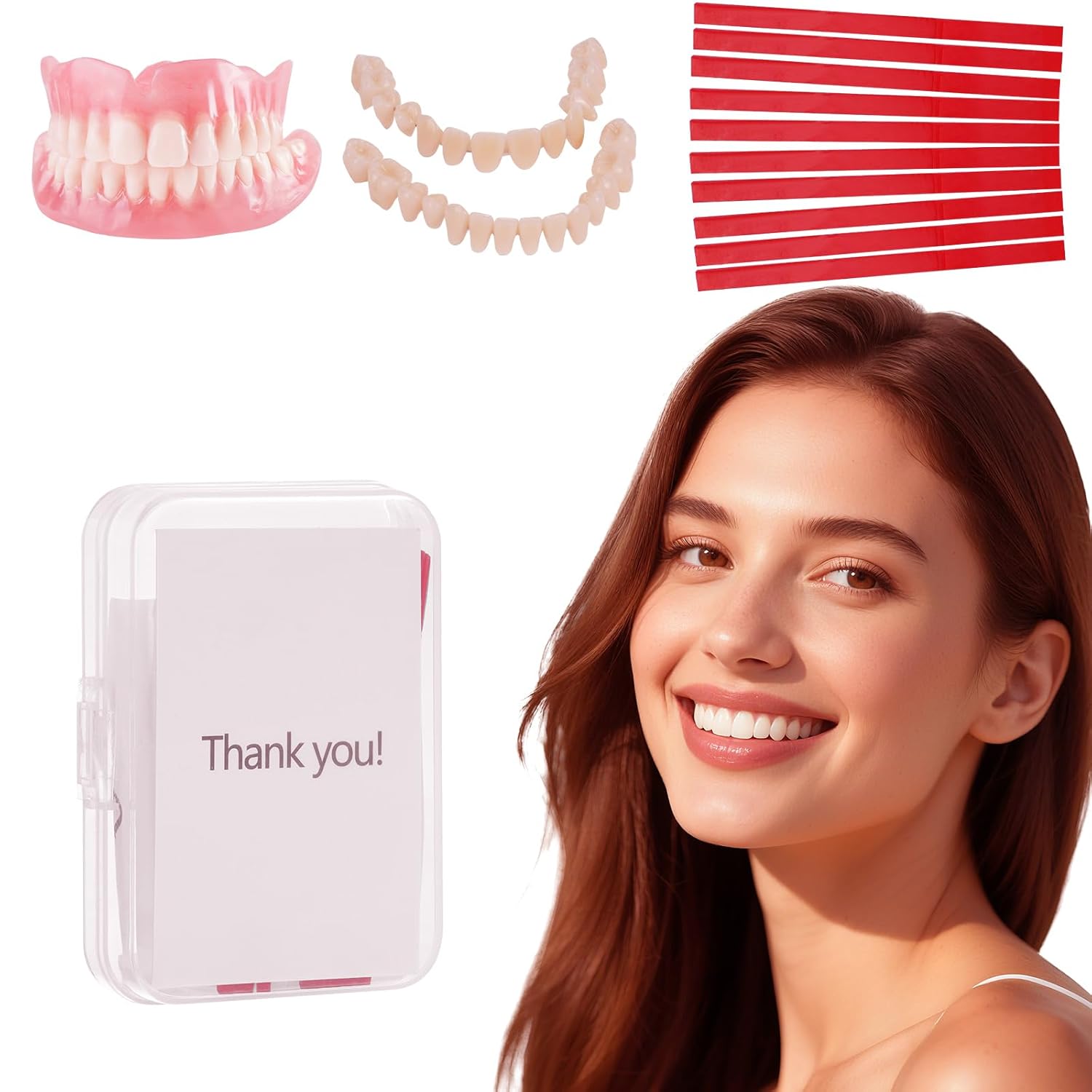 Diy denture kit convenient and easy silbyloyoe diy dentures kit at home complete make your own dentures kits for top and bottom of temporary repair missing teeth Carmine