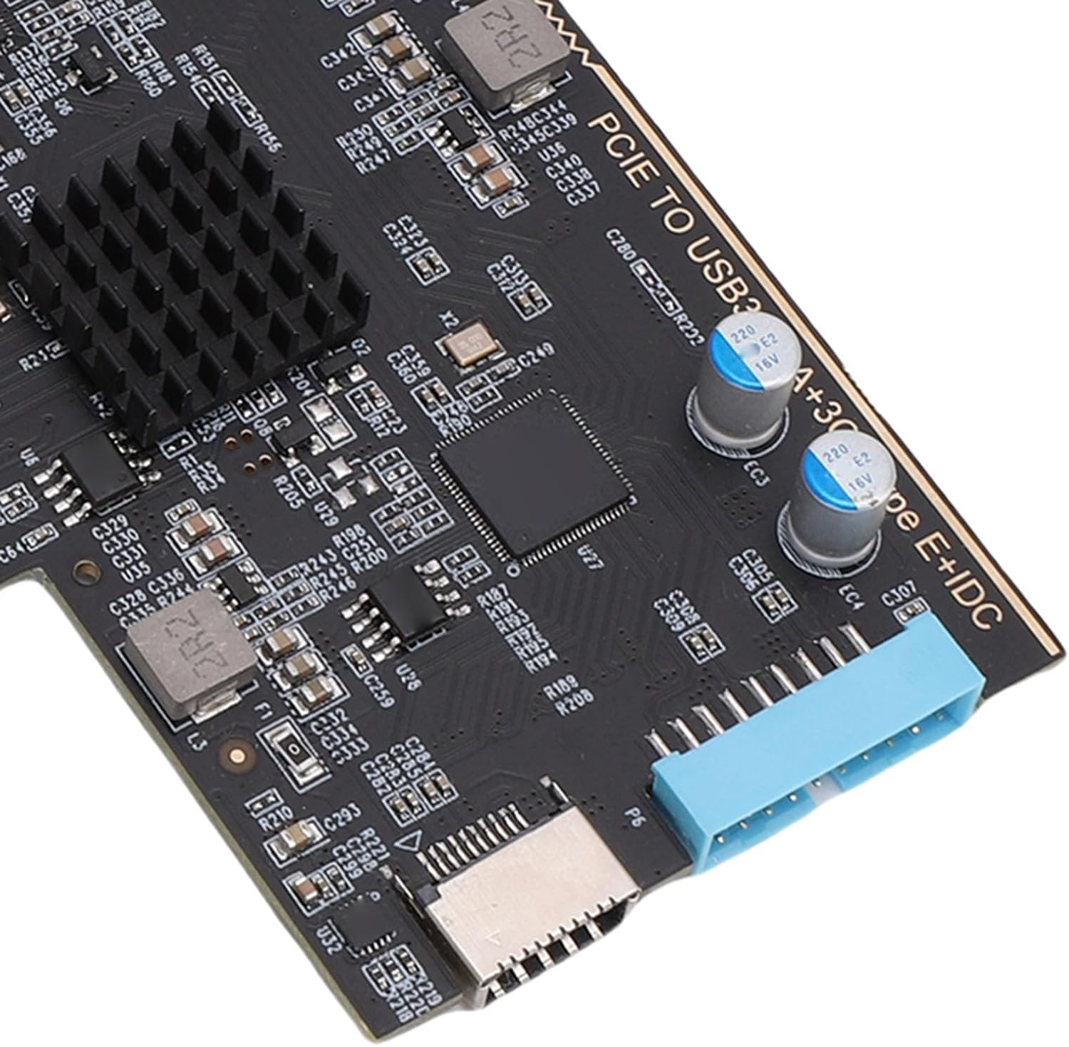 Zunate PCIe to USB 3.2 Gen 2 Expansion Card, 3 USB Type C and Type A Ports with E and 19 Pin Interface, 10Gbps Bandwidth, Compatible with and, Includes Low