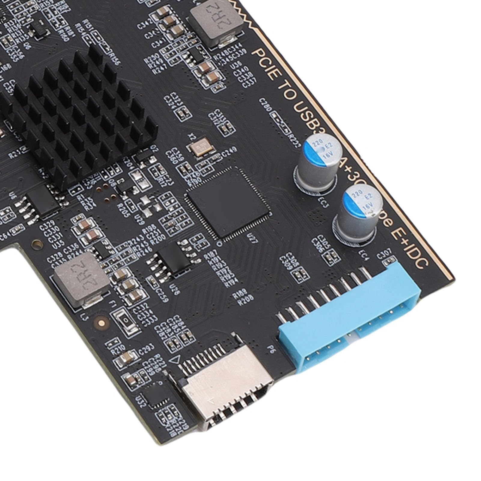 Fabater Karta rozszerzeń USB 3.2 Gen 2 Skutecznie łączy Wiele urządzeń dla Użytkowników Systemów i za pomocą 5-portowego Adaptera PCIe