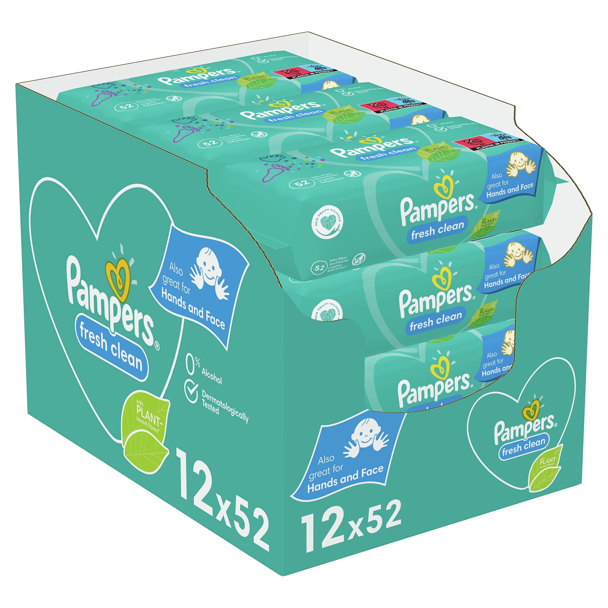 Pampers Fresh Clean 81688057 Baby Wipes 12 Packs 624 Wipes