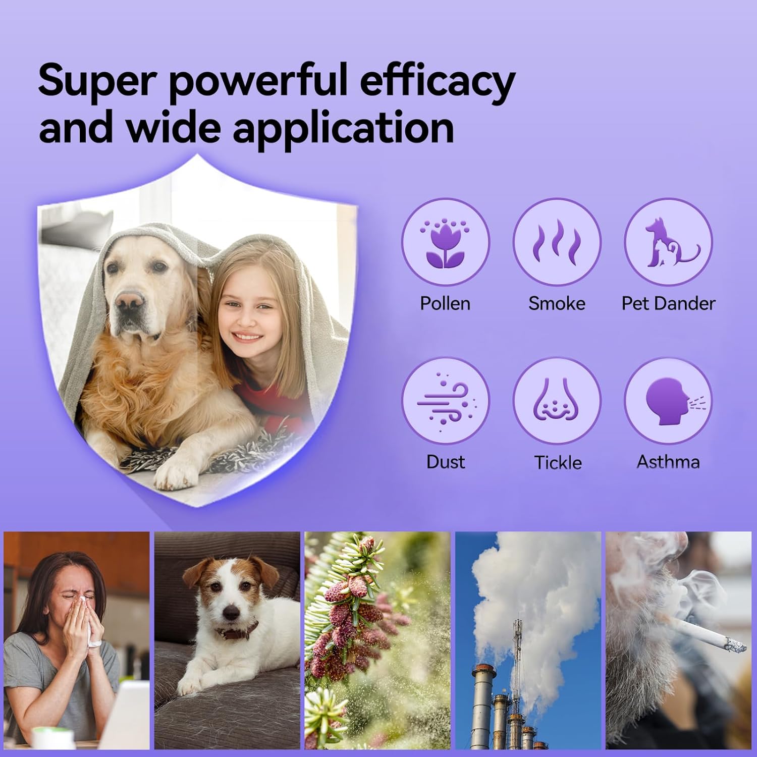 FLT4850PT HEPA Filter B Pet Replacement Compatible with G-Guardian Air Purifier AC4825 AC4825E AC4850PT AC4300 AC4800 AC4900 AC4850,4 H13 True HEPA Filters & 10 Activated Carbon Pre-Filters - Image 5