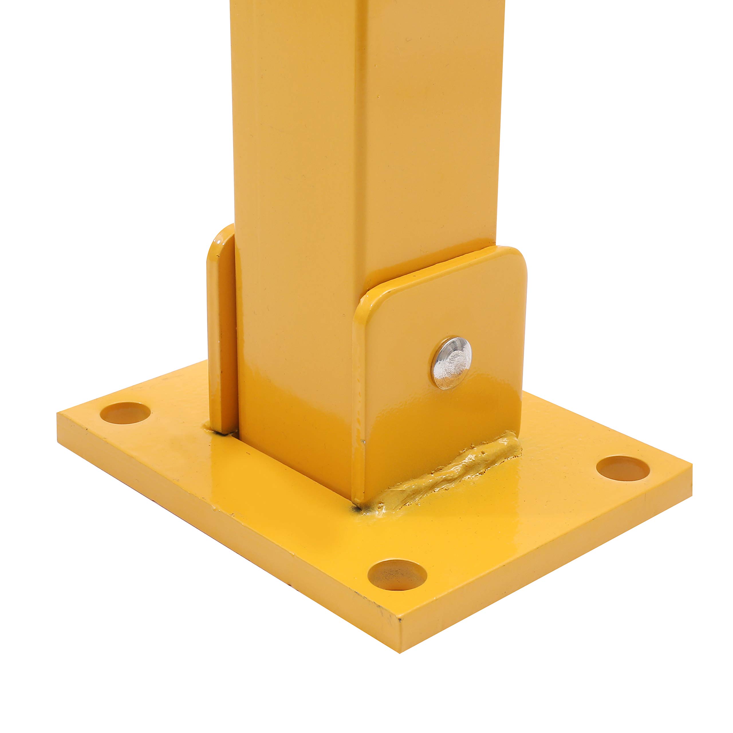 Palo Di Parcheggio KATSU Pieghevole Con Molla – 60 Cm Di Altezza, In Acciaio Verniciato, Giallo Con Fasce Riflettenti Rosse, Per Auto