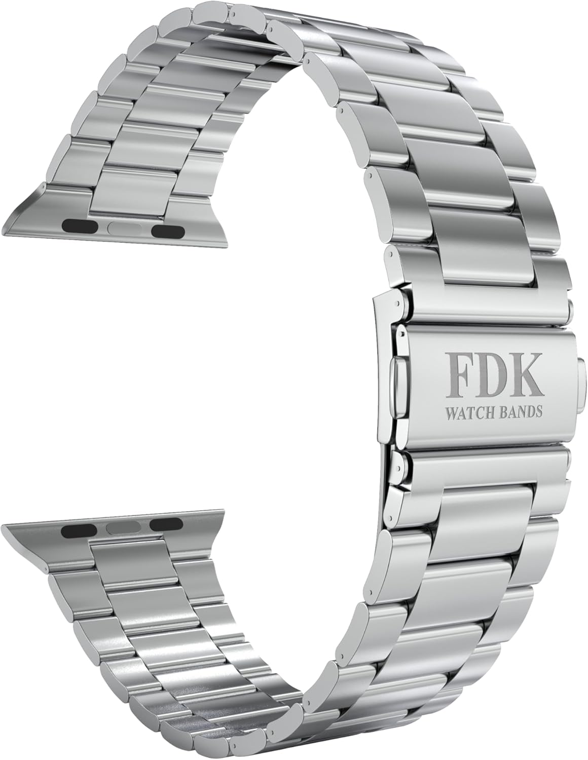 Ultra Thin Stainless Steel iWatch Band Men/Women - Compatible with Apple Watch size 38mm 40mm 41mm 42mm 44mm 45mm 49mm, Ultra/Ultra 2 series 10/8/7/6/5/4/3/2/1/SE/SE2 Luxury Replacement Metal Strap for iWatch