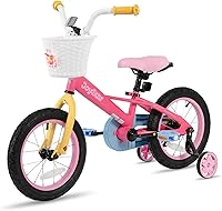 Vista 8 de JOYSTAR 12 14 16 Inch Kids Bike for 2-7 Years Girls 33-53 Inch Tall, Toddler Girls Bike with Training Wheels, Rainbow Bikes, Children Bicycle, Rosa