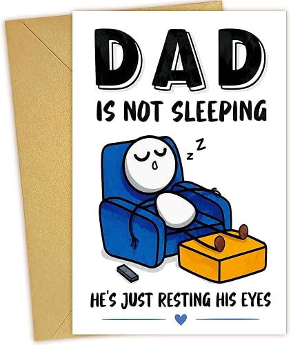 BRYUBR Funny Birthday Card for Dad, Humorous Happy Birthday Card for Dad from Da
