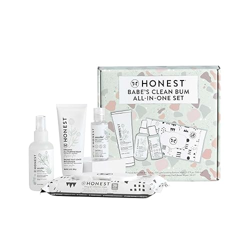 The Honest Company Babe's First Mess - Set de regalo  Esenciales para recién nacidos sin fragancia  99% toallitas de agua, bálsamo multiusos, lavado disponible en Yaxa El Salvador