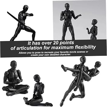 Figure Drawing|Drawing Mannequin Simulated Posable Manikin PVC DIY Articulated Figure Model Model for Sketching Painting Artists, Female