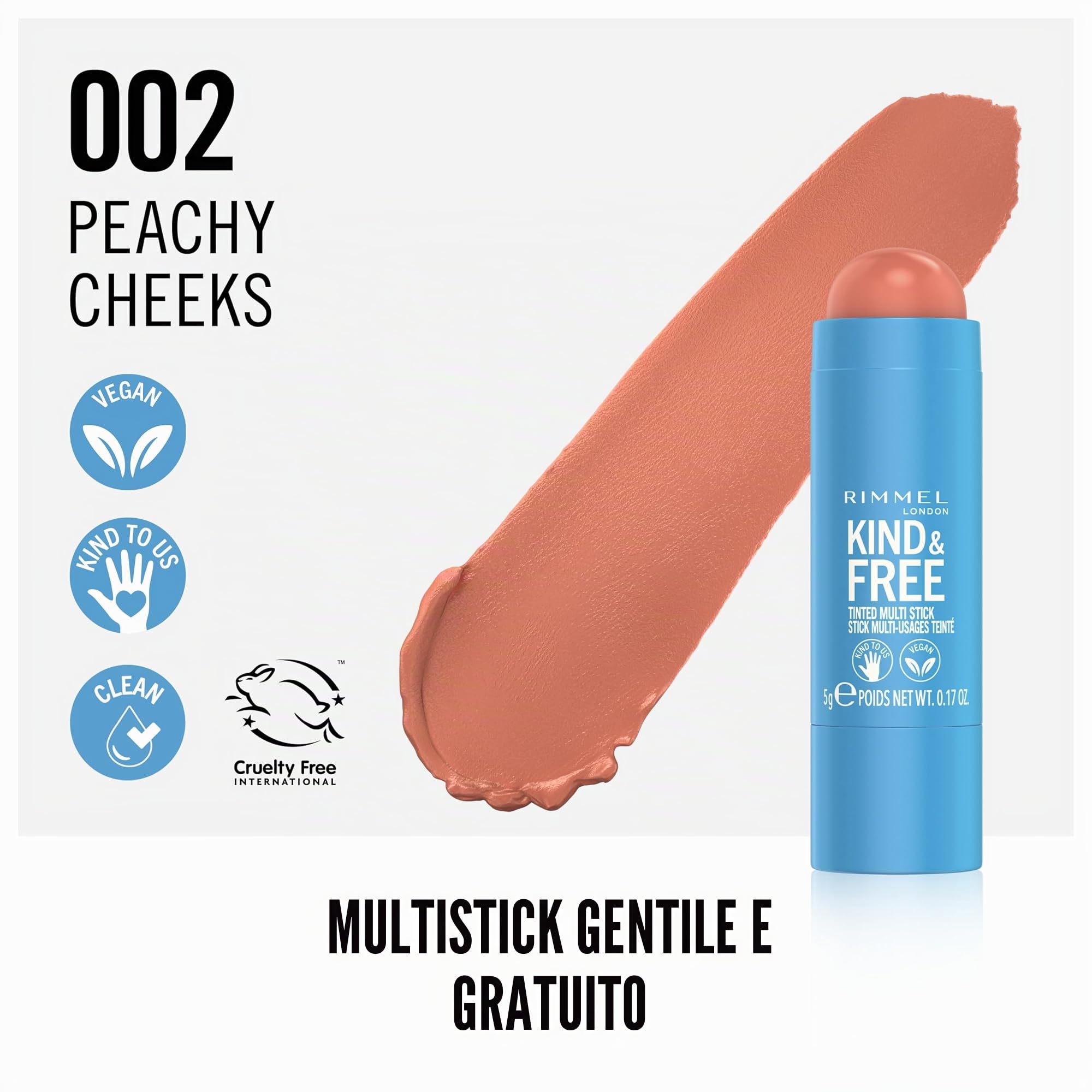 Kind & Free Tinted Multi, articolo pensato per l’uso quotidiano, si integra senza difficoltà nelle abitudini quotidiane, confezione da 5 g studiato per inserirsi con naturalezza nello stile di vita qu