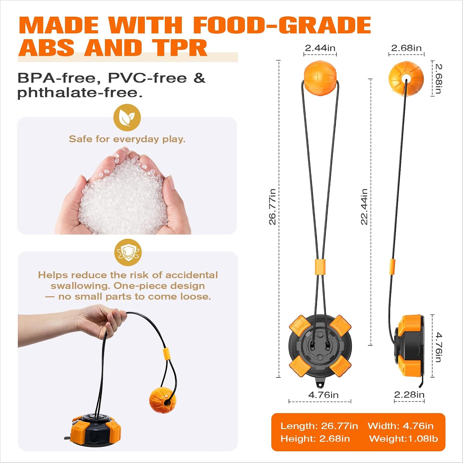 Suction Cup Dog Tug Toy, Rope Chew Toy for Aggressive Chewers | interactive dog toys,dog boredom toys,dog stimulation toys,active dog toys,dog stimulation toys for large dogs