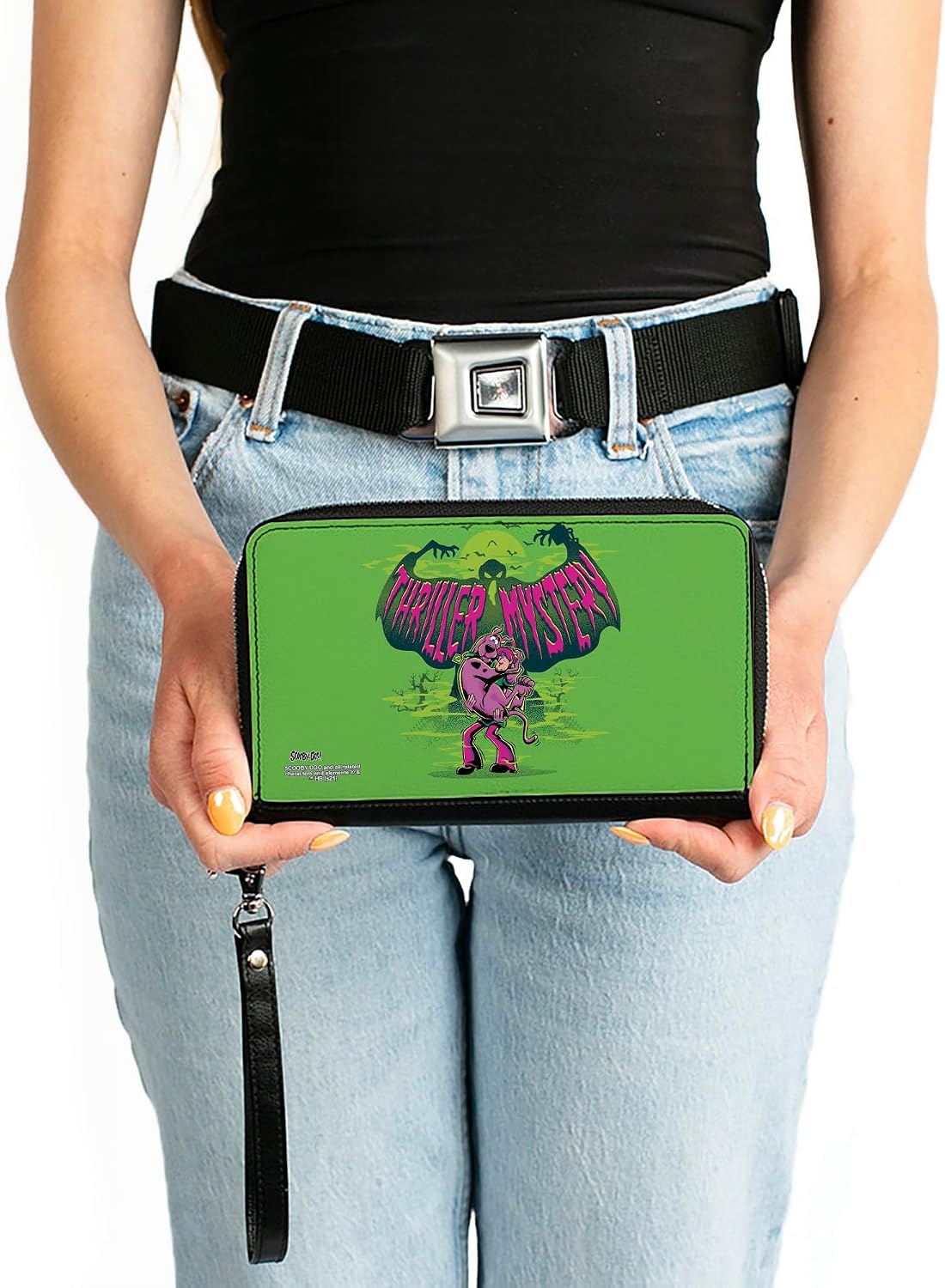 Buckle-Down Women's PU Zip Around Wallet Rectangle-Scooby Doo, 7.5"x4.5"