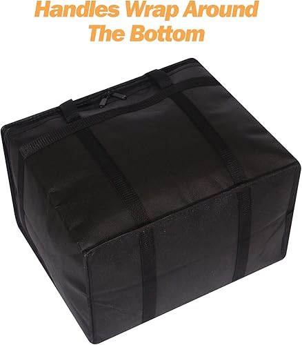 Miniatura 6 de Paquete de 4 bolsas de comestibles reutilizables aisladas XL con cremallera resistente parte inferior reforzada y asas, plegable, lavable y