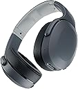 Skullcandy Crusher Evo Wireless Bluetooth Headphones with Multi-Sensory Bass, Noise Isolating Over-Ear Fit, Up to 40 Hours Battery, Microphone for iPhone Android - Chill Grey