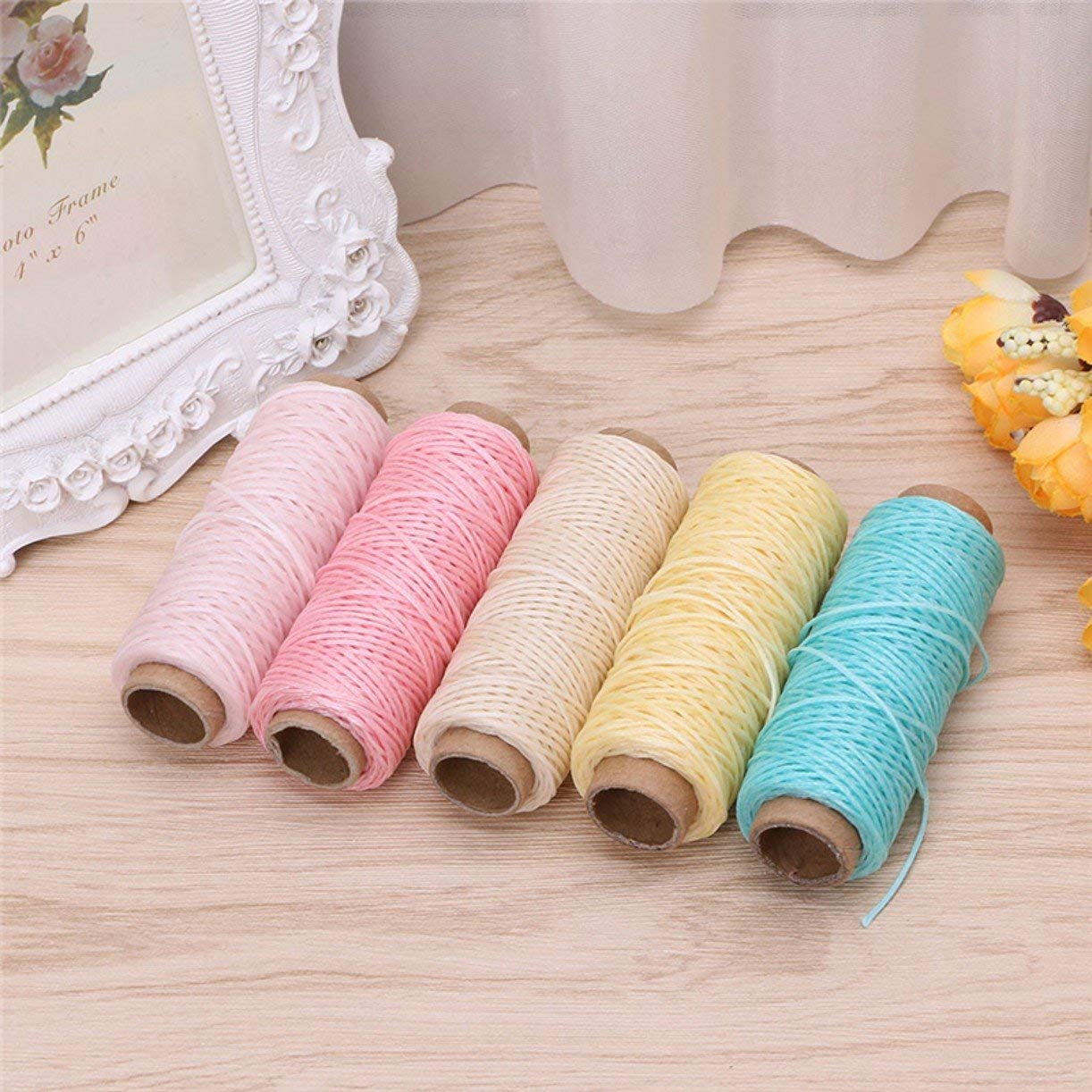 ZHONGJIUYUAN 38color 0.88mm 150D Cucire Cuoio Filo Cerato Per Scalpello Punteruolo Scarpe Bagagli Riparazione filo cera