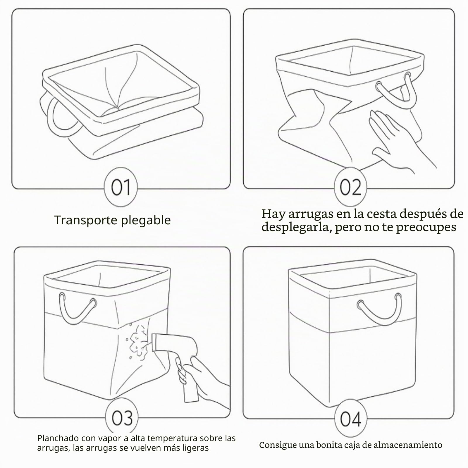 Cajas de almacenamiento de tela 33x38x33 cm, cestas de almacenamiento para juguetes, ropa de guardería, estante, armario (verde/blanco, juego de 4)