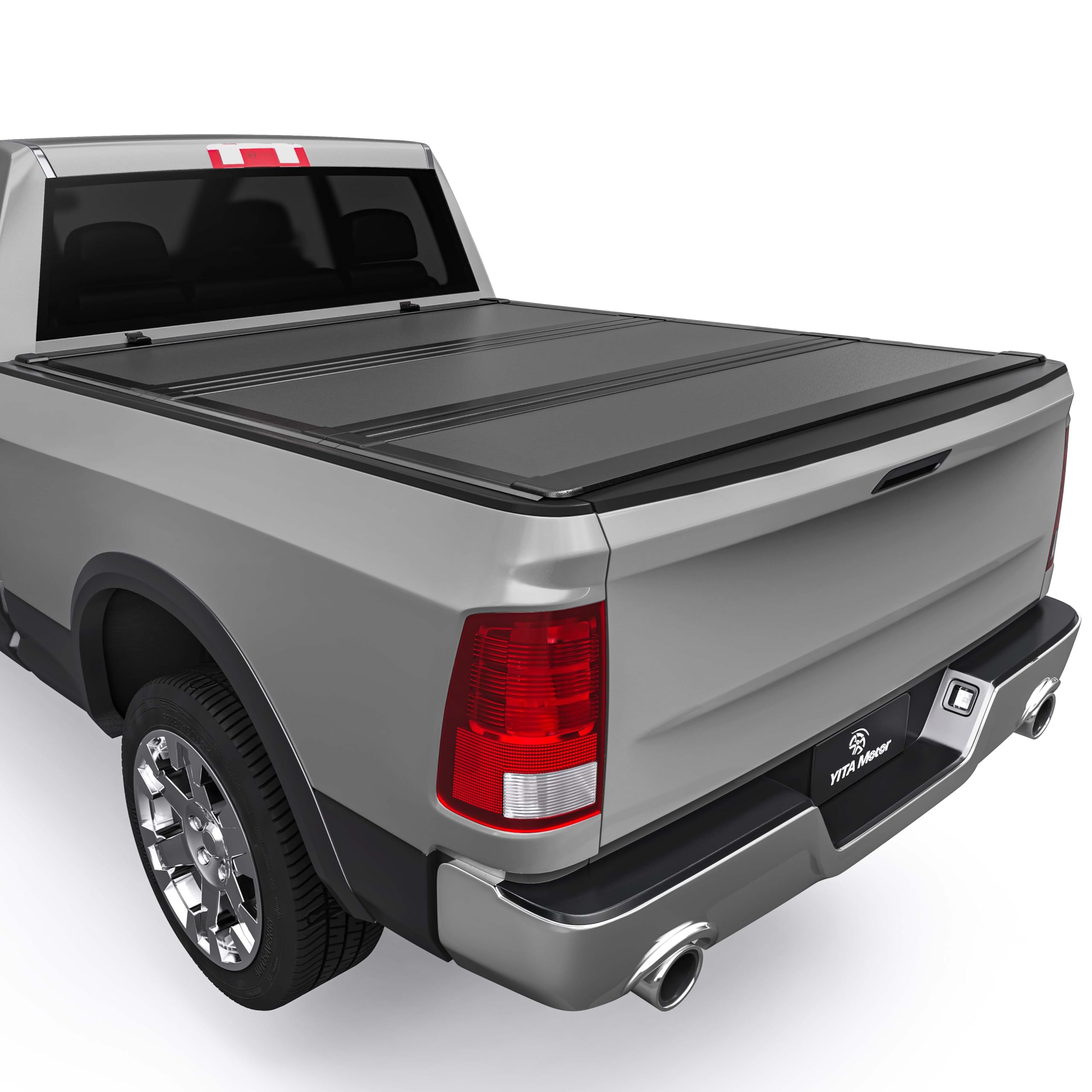 yitamotor low-profile hard tri-fold truck bed tonneau cover compatible with ram 1500 new body style 2019-2026 with 5.7 ft bed without rambox