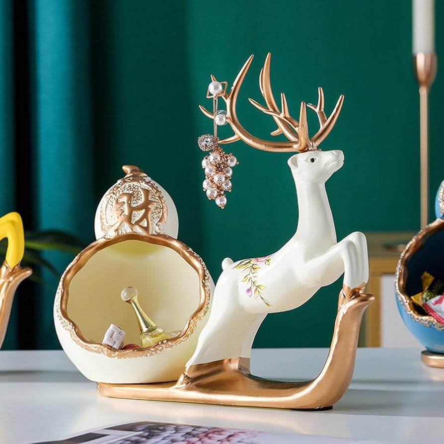 アンティーク オブジェ 物入れ 器 ベンガル地方 希少品 鋳物器 限定品 g6 アンティーク風 シカ オブジェ