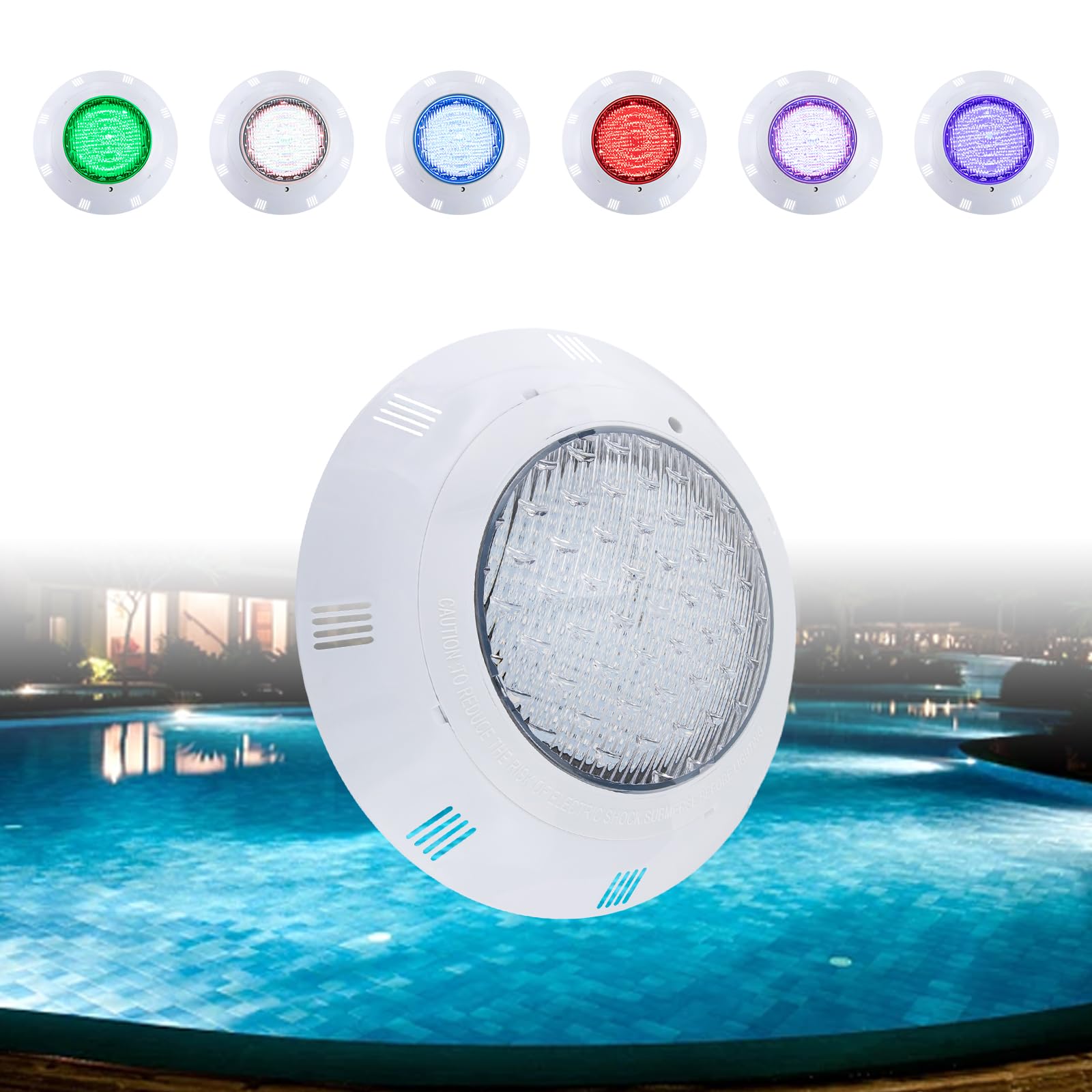 Schwimmbad Licht Wasserdicht wasserdichte Light Poolleuchte Swimmende Beleuchtung Lampe RGB LED Poolbeleuchtung Unterwasser,Unterwasser Led Pool mit Fernbedienung,Poolbeleuchtung 36W