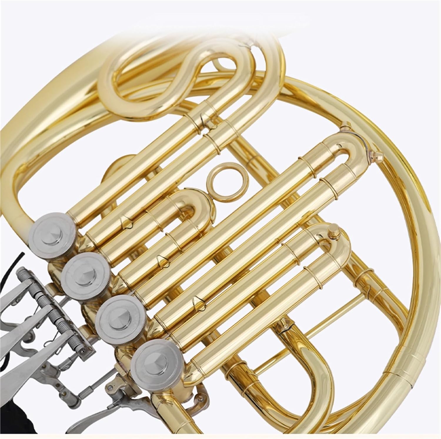 フレンチホルン フレンチホルン楽器 4キー 真鍮素材 単列演奏 B