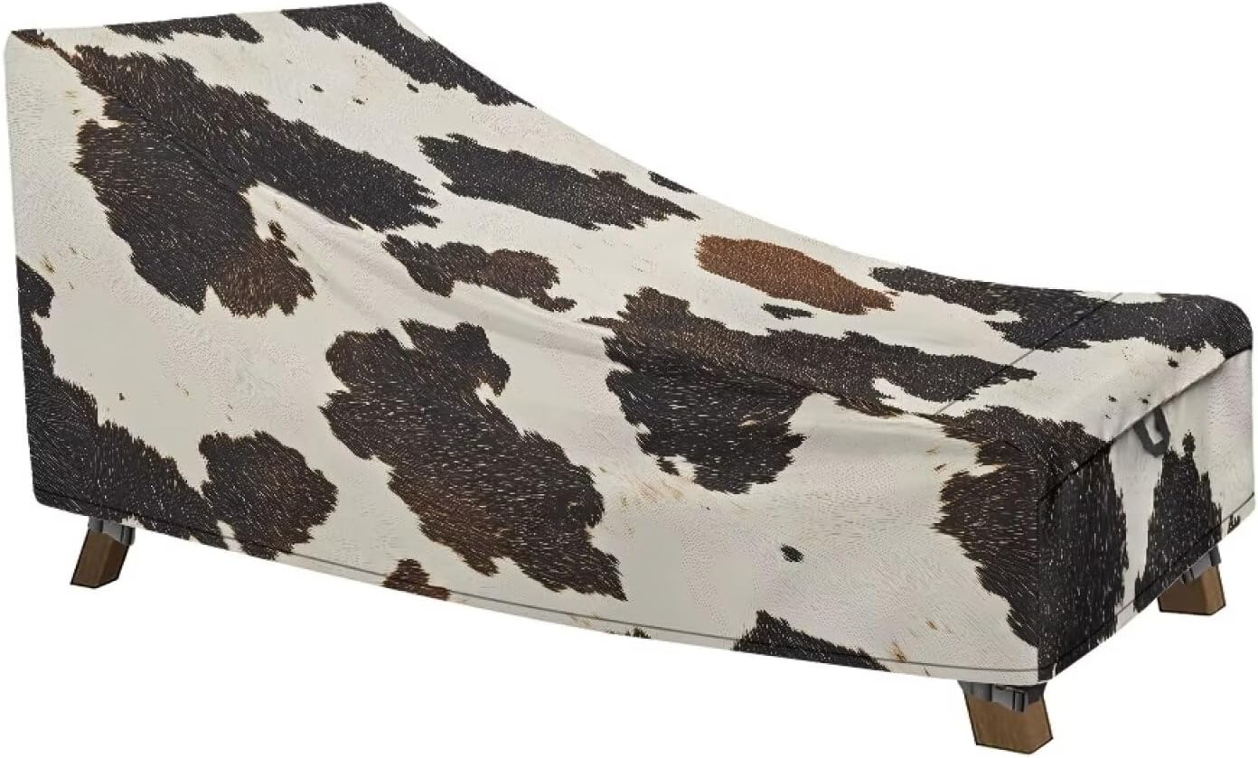 Moon Mushrooms Outdoor Chaise Lounge Covers, Windproof Anti Dust Patio Chaise Cover 81.10L x 33.85W x 32.28H,Heavy Duty Beach Chair Cover All Weather Protection
