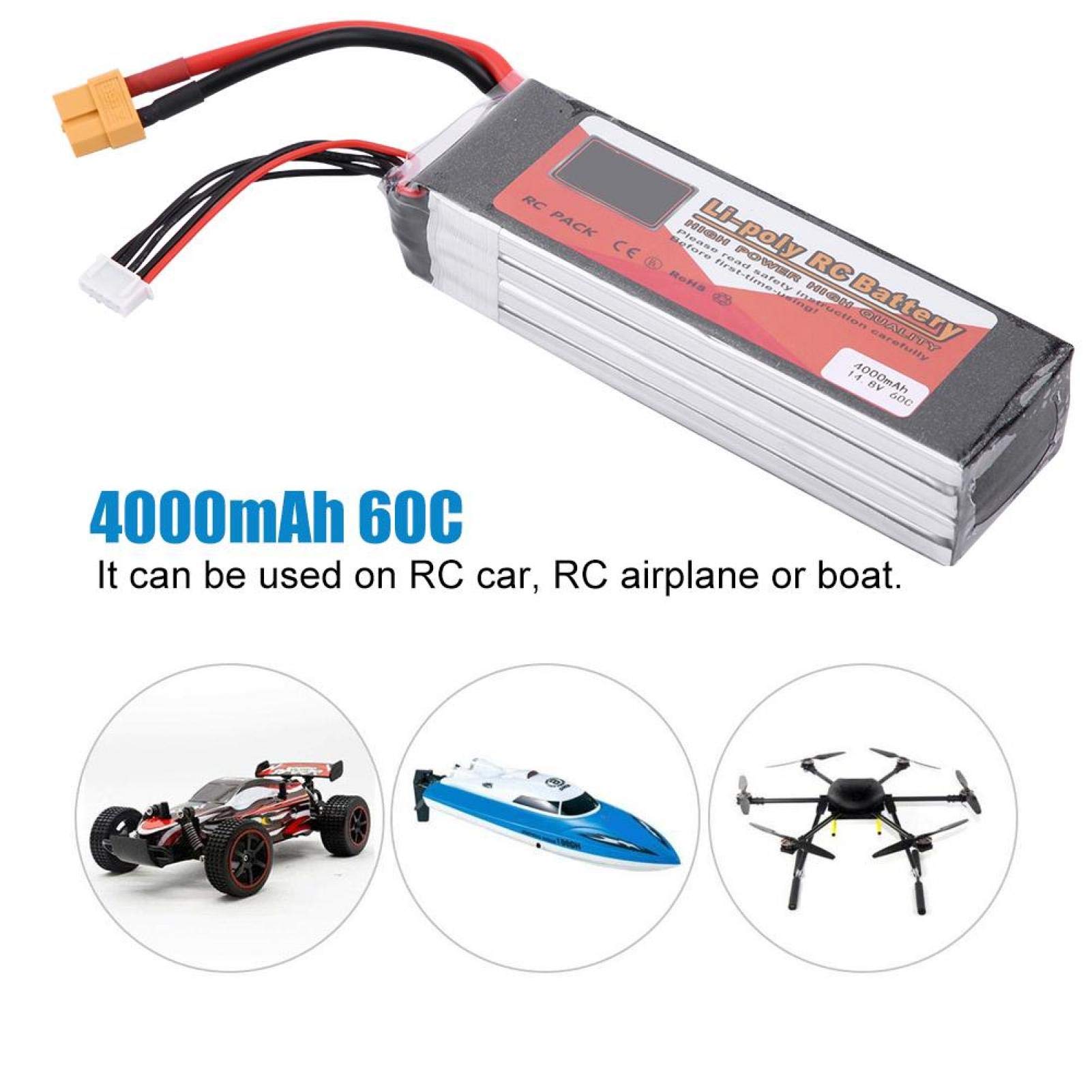 Bateria Lipo 4S 14,8 V 1500 mAh 5000 mAh 5500 mAh Akumulator LiPo złączem XT60 (4000 mAh 60C)
