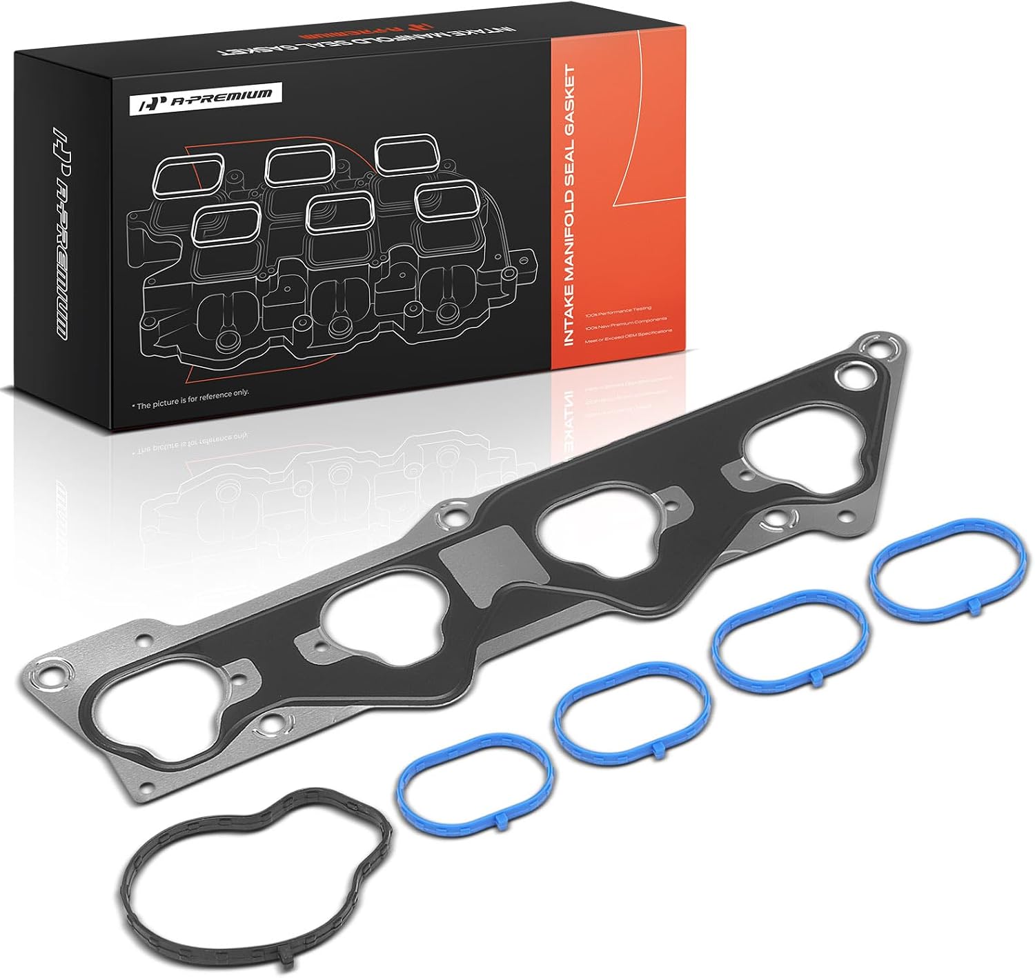 A-Premium Lower and Upper Engine Intake Manifold Gasket Set Compatible with Honda Civic & Acura EL, 2001 2002 2003 2004 2005, 1.7L