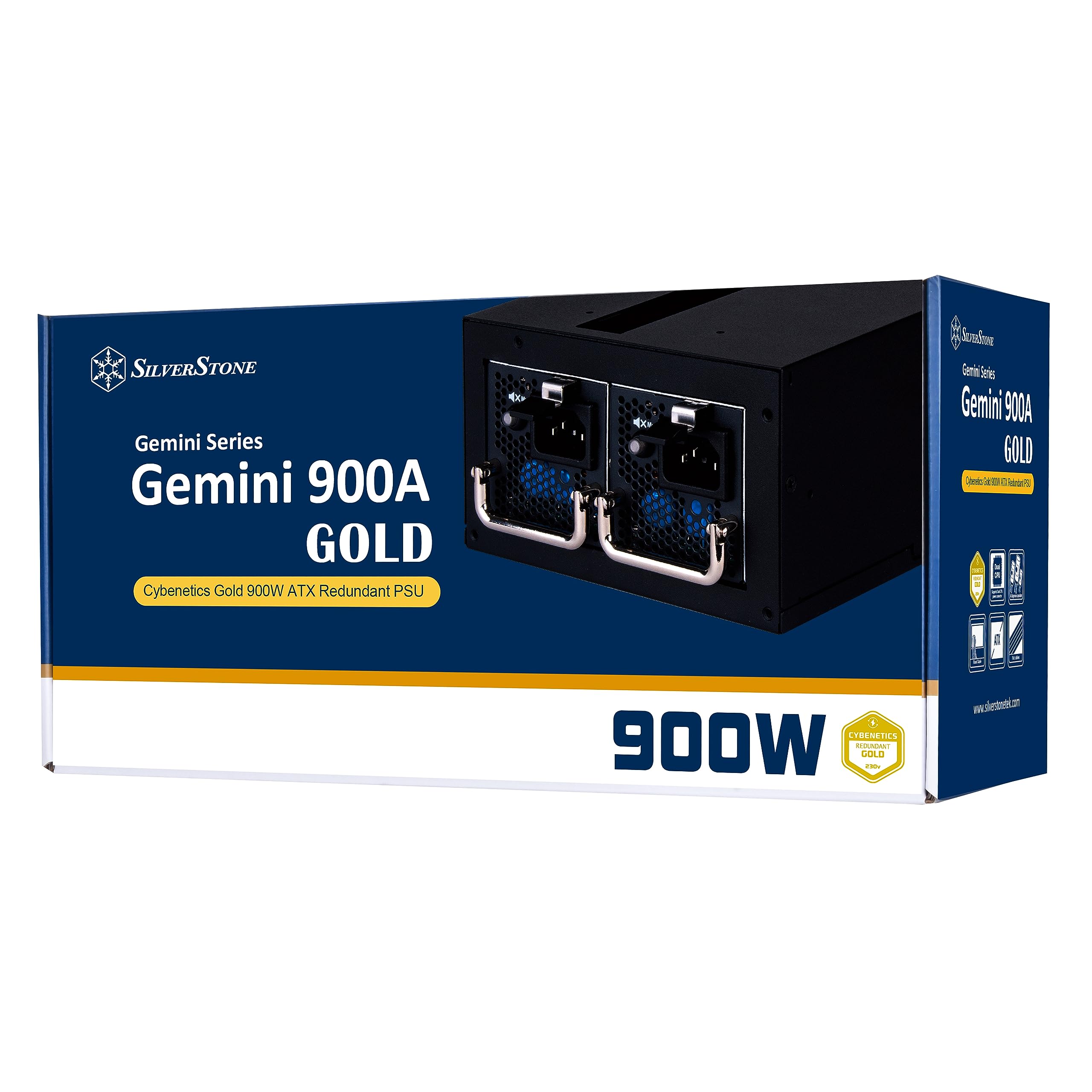 Silverstone SST-GM900A-GF, Fuente de alimentación ATX redundante Cybenetics Gold 900W