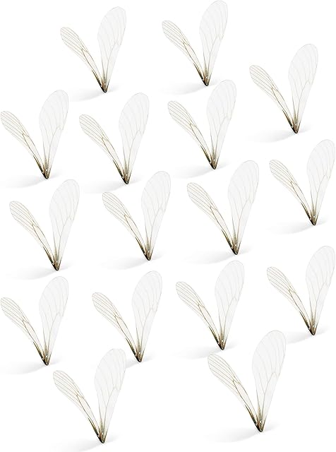 White Dragonfly Shape Wing Charms Dragonfly Wing Craft Cloth Wing Earring Charms for DIY Art Craft Women Earring Pendant Jewelry Making