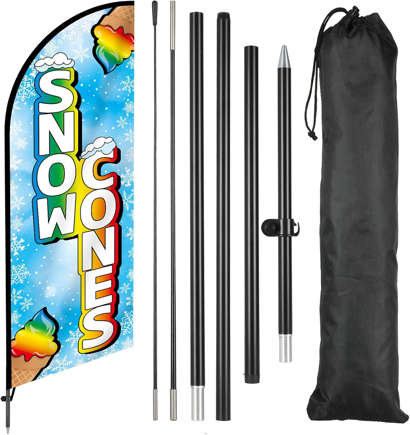 2 Sets Farm Fresh Eggs Feather Flag for Businesses Fresh Eggs Themed Swooper Banner Sign with Carbon Fiber Pole and Ground Stake Portable Bag Advertising Flag Banner for Business Advertising Outside