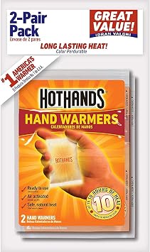 HeatMax HotHands Hand Warmers, 12 Count 6 Pack with 2 Warmers per Pack Up to 8 Hours of Heat
