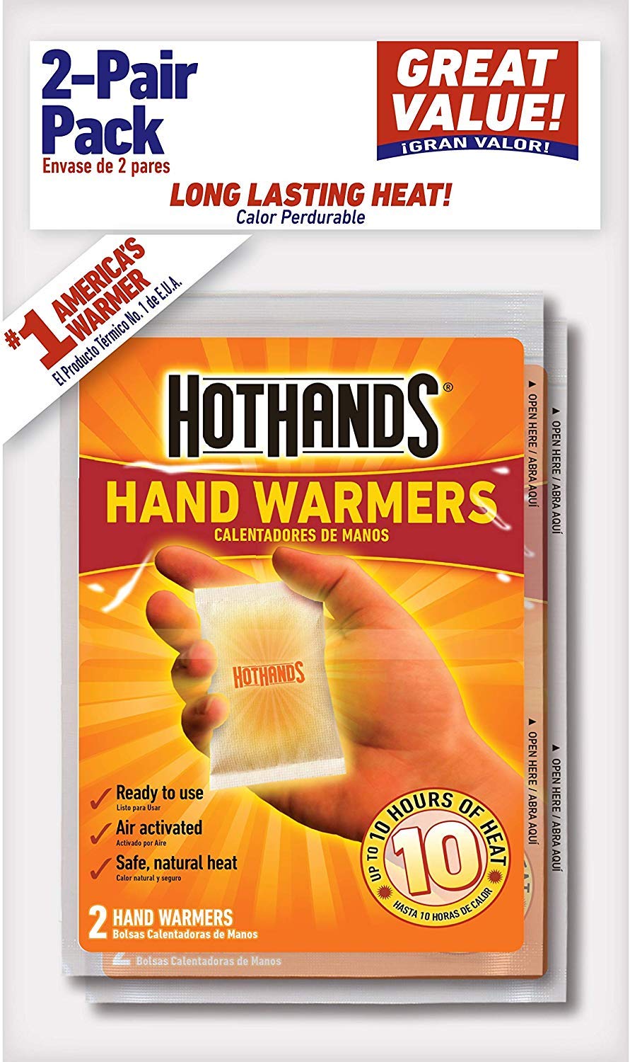 HeatMaxHotHands Hand Warmers, 12 Count (6 Pack with 2 Warmers per Pack) Up to 8 Hours of Heat