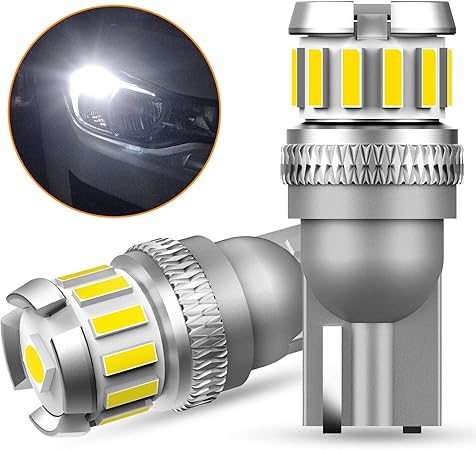 Amazon Oxilam T10 Led ホワイト 高輝度 爆光 Canbusキャンセラー内蔵 ポジションランプ メーター パネル球 ナンバー灯 ルームランプ メーターランプ 無極性 6500k Dc9 18v ウエッジ球 車用 車検対応 1年保証 2個入 メーター パネル球 車 バイク