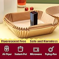 Vista 6 de Revestimientos para freidora de aire CHEFMAN de 2 cuartos de galón, mini forros para freidora de aire desechables para freidora de aire para Cosori