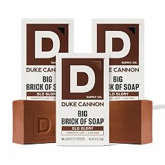 Duke Cannon Supply Co Big Brick of Soap Bar for Men Leaf Leather Amber Woodsy Scent Multi-Pack -