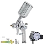 TCP Global Automotive HVLP Spray Gun - 1.2mm Fluid Tip Gravity Feed Paint Sprayer - Mini Auto Paint Gun for Car Painting, Primer, Topcoat & Touch-Up (Pistola para Pintar Carros)