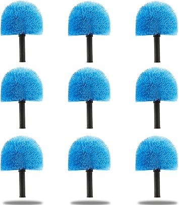 9pcs برغي على Webster Cobweb Duster Head for Pole | فرشاة مزيل الويب العنكبوت | Cobweb Duster Head Attachment | يناسب معيار 3/4 بوصة أعمدة ملولبة أزرق