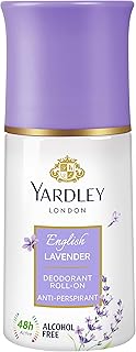 English Lavender Roll-On - 50ml | Anti-Perspirant | All-Day Sweat Protection | Long Lasting Floral Fresh Fragrance | For Women